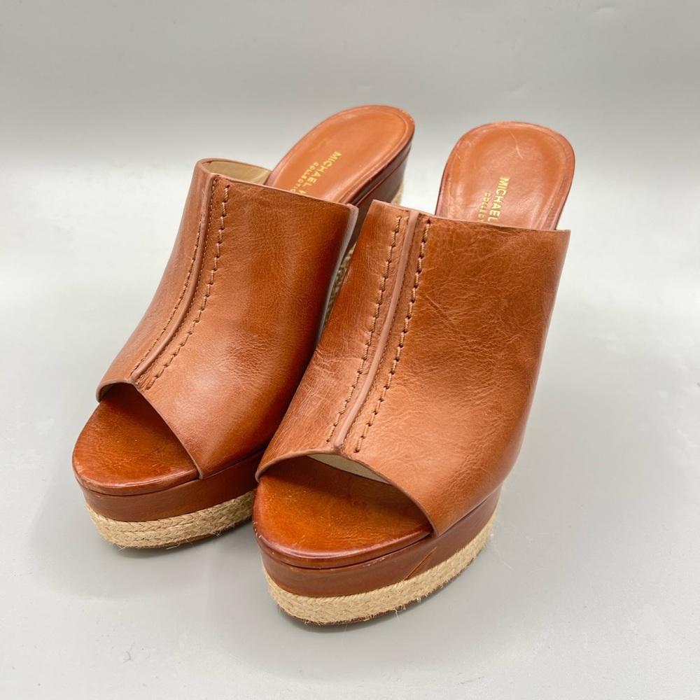 Michael Kors Vero Cuoio Espadrille Platform Wedge